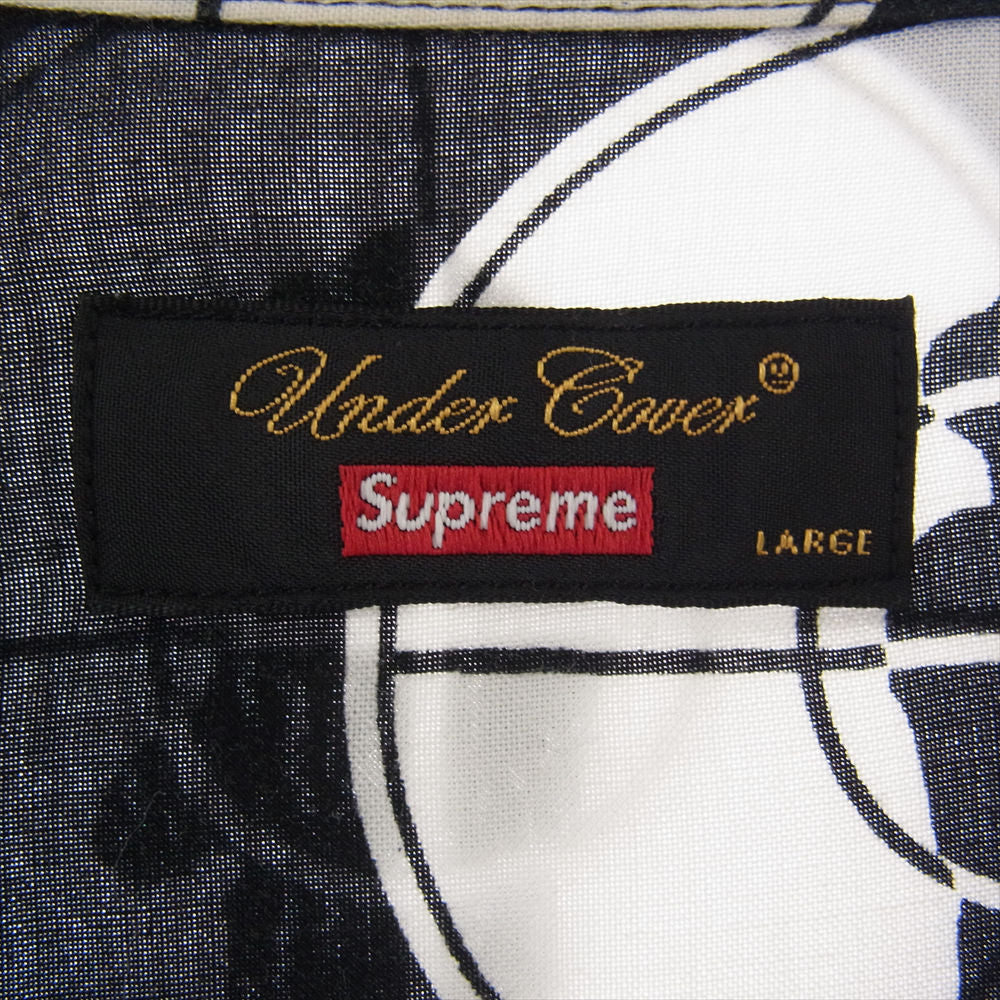 Supreme シュプリーム 18SS × UNDERCOVER アンダーカバー Public Enemy Rayon Shirt パブリック エネミー レーヨン 半袖 シャツ ブラック系 L【中古】