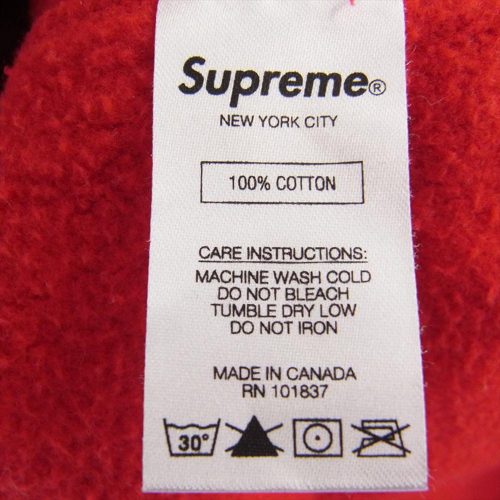 Supreme シュプリーム 19SS Classic Ad Hooded Sweatshirt クラシック アド フーデッド スウェット シャツ プルオーバ― パーカー レッド系 XL【中古】