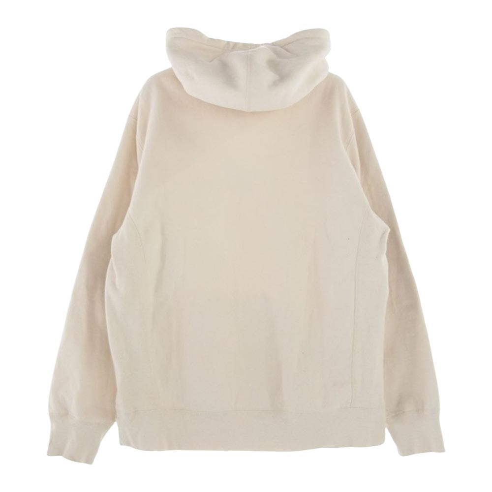 Supreme シュプリーム 18AW Trademark Hooded Sweatshirt Heather トレードマーク フーデッド スウェット シャツ プルオーバー パーカー オフホワイト系 L【中古】