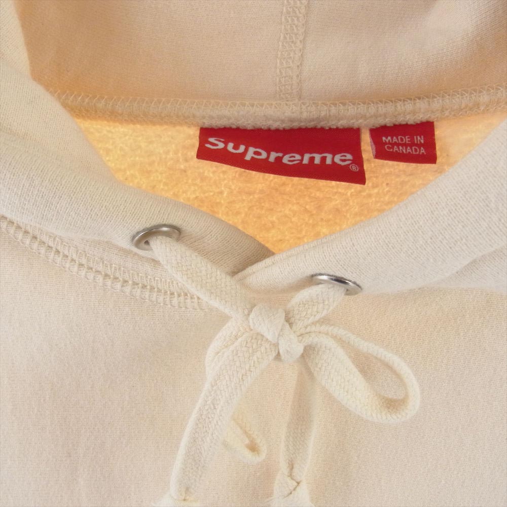 Supreme シュプリーム 18AW Trademark Hooded Sweatshirt Heather トレードマーク フーデッド スウェット シャツ プルオーバー パーカー オフホワイト系 L【中古】