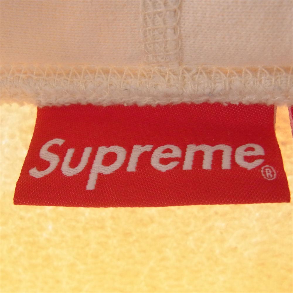 Supreme シュプリーム 18AW Trademark Hooded Sweatshirt Heather トレードマーク フーデッド スウェット シャツ プルオーバー パーカー オフホワイト系 L【中古】