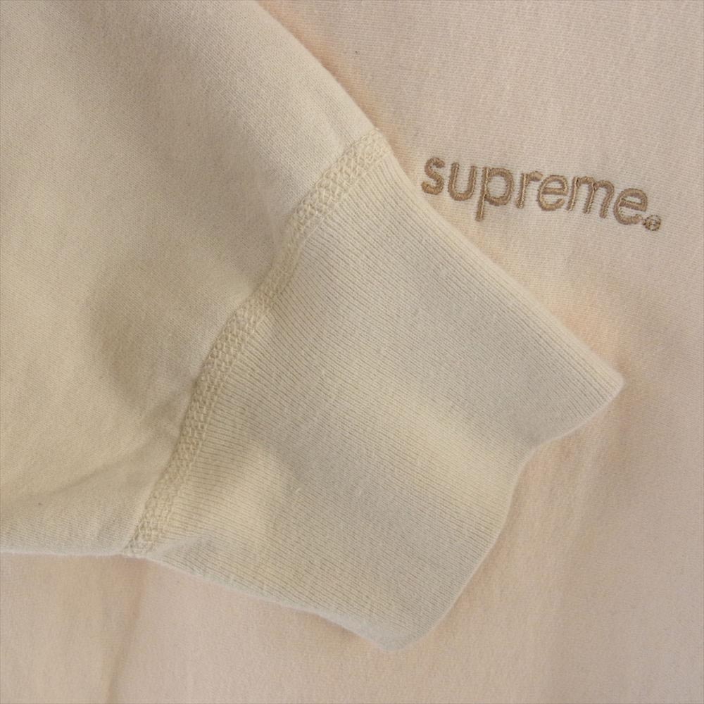 Supreme シュプリーム 18AW Trademark Hooded Sweatshirt Heather トレードマーク フーデッド スウェット シャツ プルオーバー パーカー オフホワイト系 L【中古】