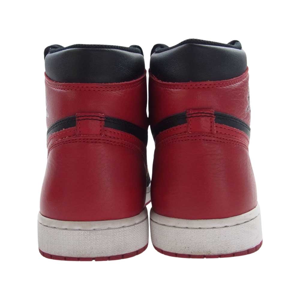 NIKE ナイキ 555088-001 AIR JORDAN 1 RETRO HIGH OG BANNED BRED 2016 エア ジョーダン レトロ バーンド ブレッド ハイカット スニーカー ブラック系 レッド系 29cm【中古】
