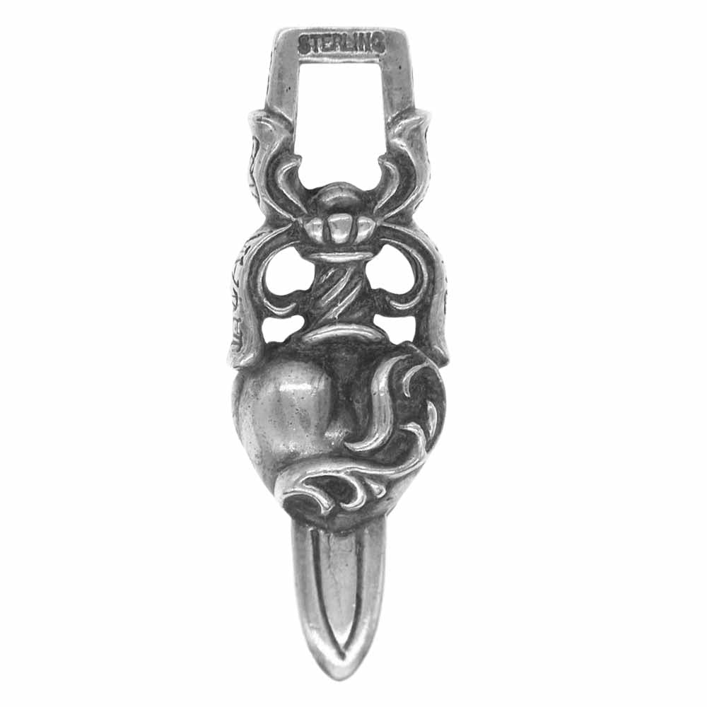 CHROME HEARTS クロムハーツ（原本無） DAGGER HEART ダガー ハート ペンダントトップ シルバー系【中古】