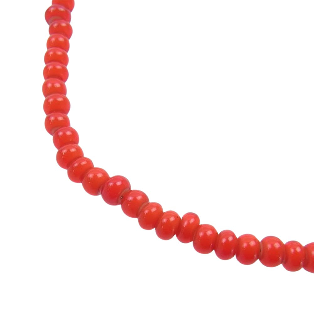 ARIZONA FREEDOM アリゾナフリーダム 極小 赤ビーズ チェーン ネックレス SV唐草入りビーズ4ヶ付 レッド系【中古】