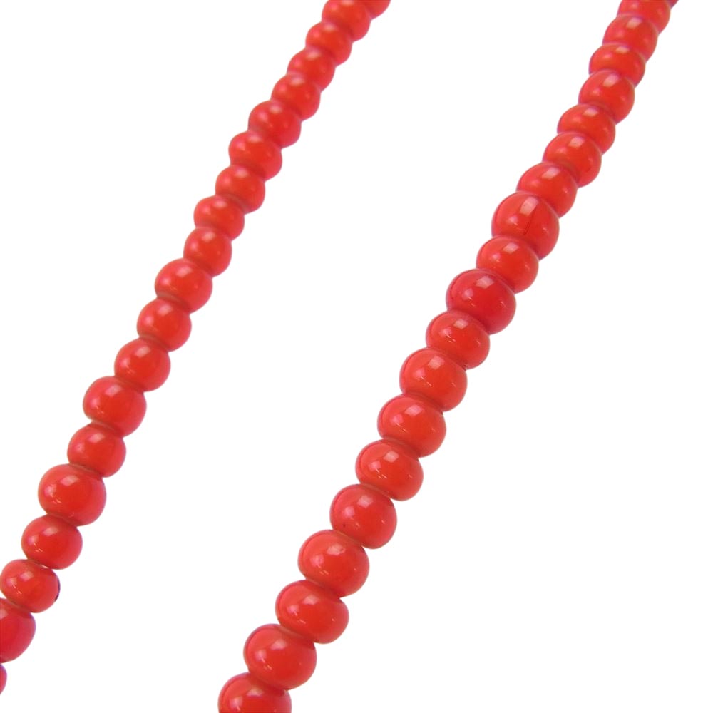 ARIZONA FREEDOM アリゾナフリーダム 極小 赤ビーズ チェーン ネックレス SV唐草入りビーズ4ヶ付 レッド系【中古】