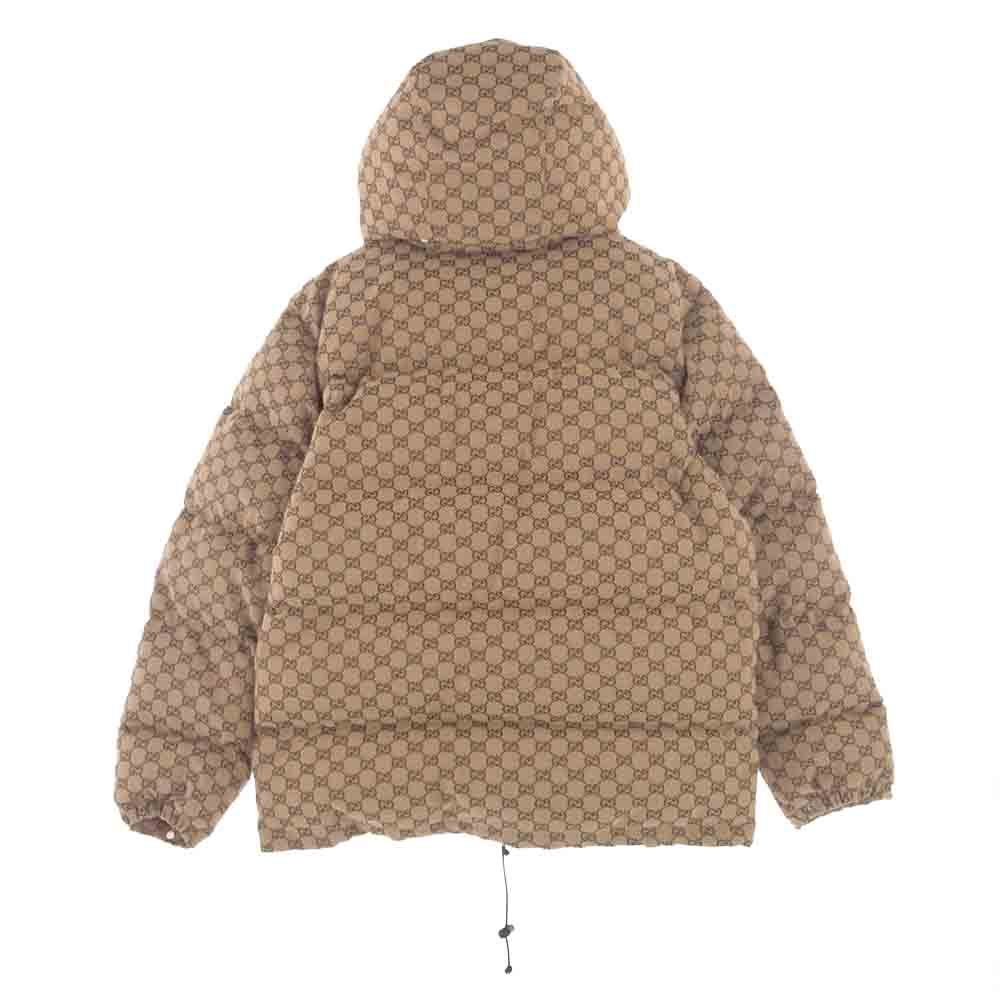 GUCCI グッチ 670766 THE NORTH FACE ノースフェイス GGキャンバス ダウンジャケット ブラウン系 XL【中古】