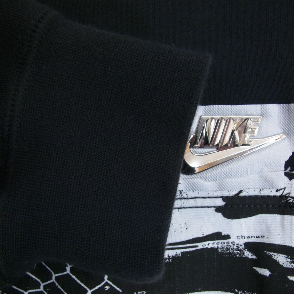NIKE ナイキ CW1795-010 PUNK PACK CREW SWEAT パンク パック クルー スウェット メタルロゴ ダメージ加工 ブラック系 XL【中古】