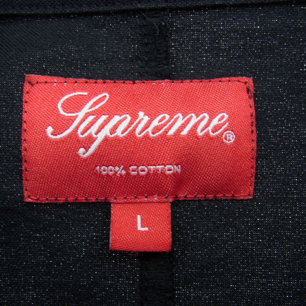 Supreme シュプリーム L/S Oxford Shirt オックスフォード ボタンダウン 長袖 シャツ ポケット ロゴ ブラック系 L【中古】