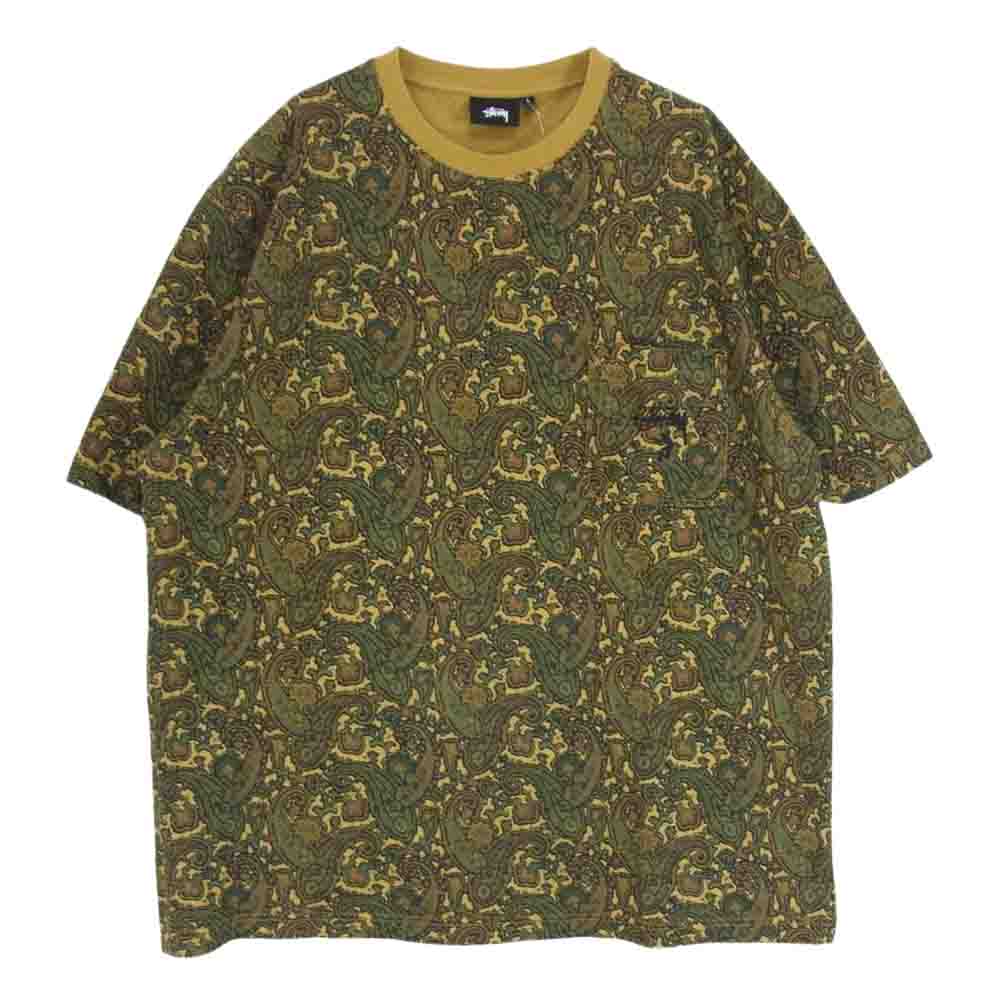 STUSSY ステューシー 314066 UNION PAISLEY POCKET CREW  カーキ系 L【中古】