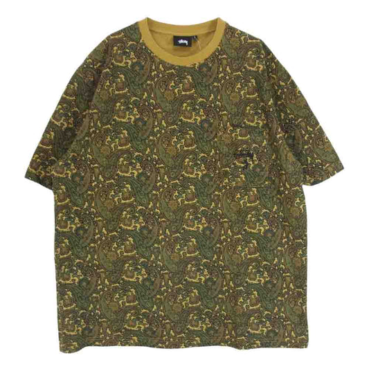 STUSSY ステューシー 314066 UNION PAISLEY POCKET CREW  カーキ系 L【中古】