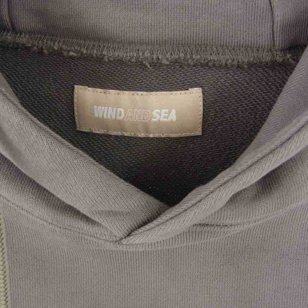 WIND AND SEA ウィンダンシー 21AW WDS-10TH-CS-04 EMBOSSED HOODIE エンボス加工 フーディー ロゴ パーカー グレー系 L【中古】