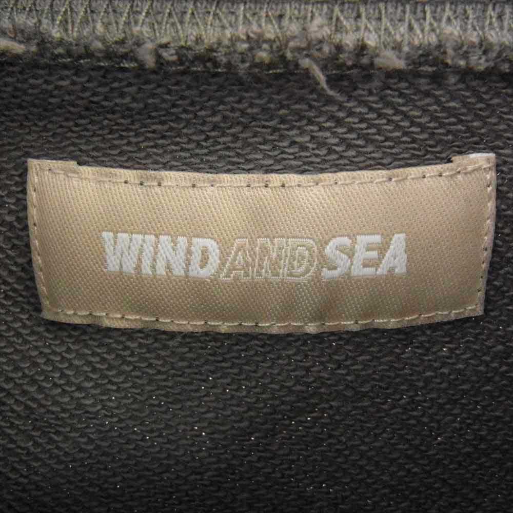 WIND AND SEA ウィンダンシー 21AW WDS-10TH-CS-04 EMBOSSED HOODIE エンボス加工 フーディー ロゴ パーカー グレー系 L【中古】