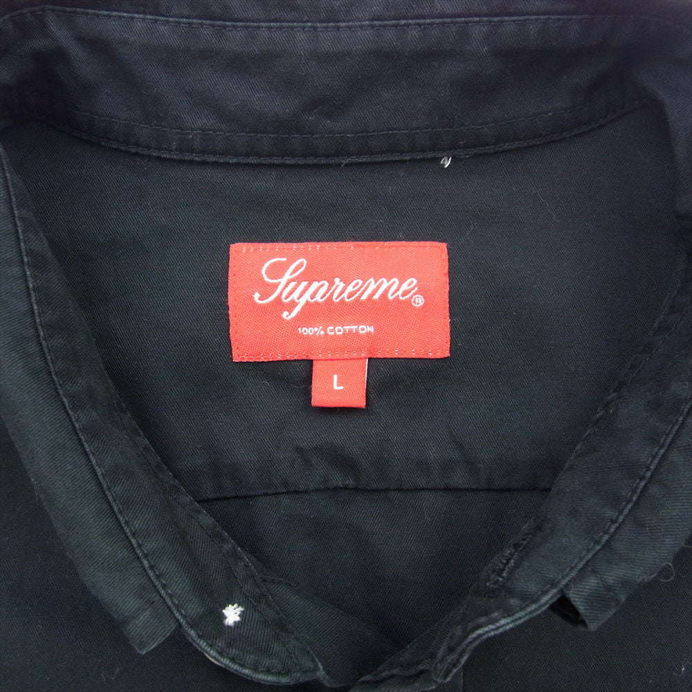 Supreme シュプリーム Small Box Shirt スモール ボックスロゴ ボタンダウン 長袖 シャツ ブラック系 L【中古】