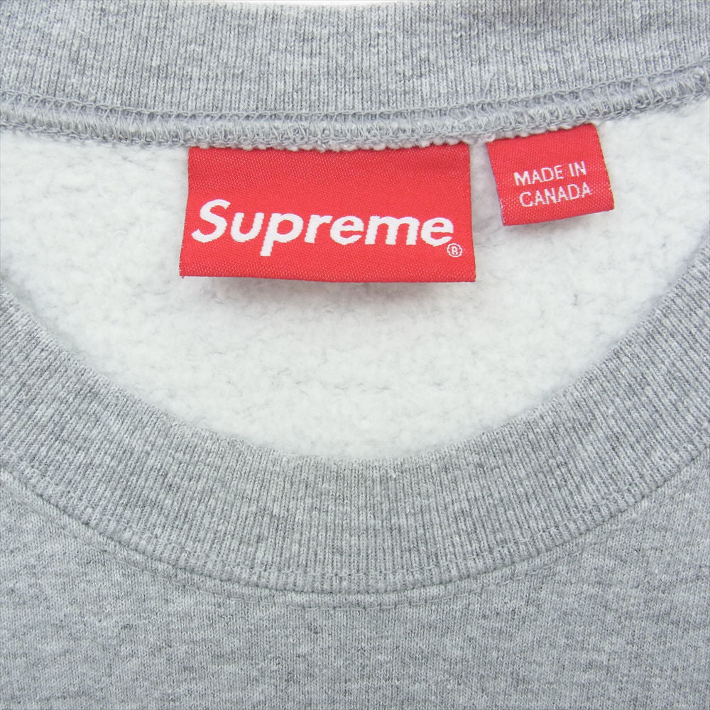 Supreme シュプリーム 20AW Small Box Crewneck スモールボックス ロゴ クルーネック スウェットトレーナー グレー系 L【中古】