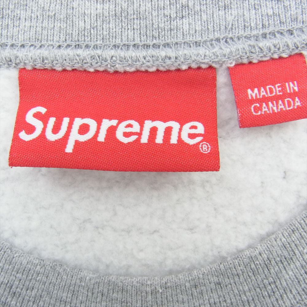 Supreme シュプリーム 20AW Small Box Crewneck スモールボックス ロゴ クルーネック スウェットトレーナー グレー系 L【中古】