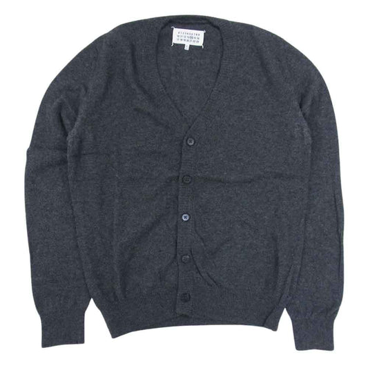 MAISON MARGIELA メゾンマルジェラ 17AW S30HA0968 14ライン CLASSIC COMPASS CARDIGAN エルボーパッチ Vネック カーディガン 四つタグ グレー系 M【中古】