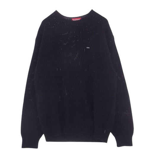 Supreme シュプリーム Small Box Crewneck knit sweater スモール ボックスロゴ クルーネック ニット セーター ブラック系 XL【中古】