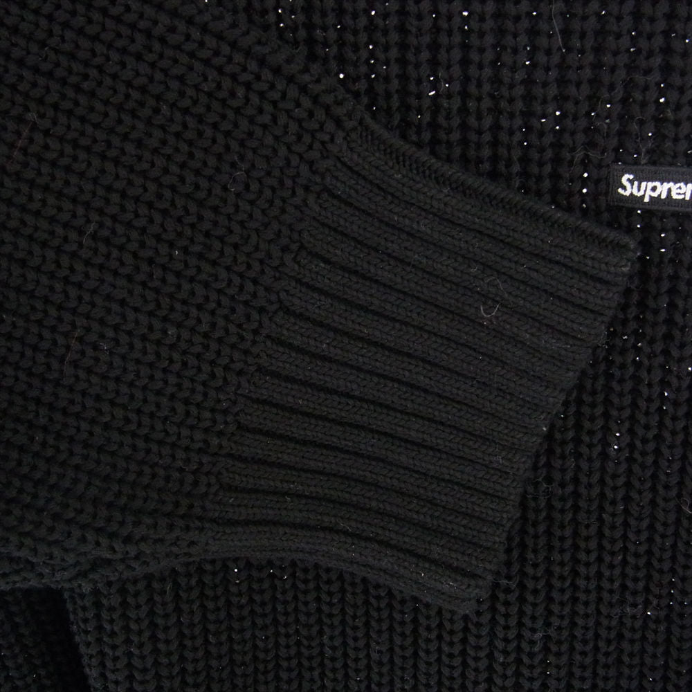 Supreme シュプリーム Small Box Crewneck knit sweater スモール ボックスロゴ クルーネック ニット セーター ブラック系 XL【中古】