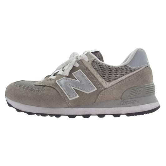 NEW BALANCE ニューバランス ML574EGG 574 スエード メッシュ スニーカー グレー系 25.5cm【中古】