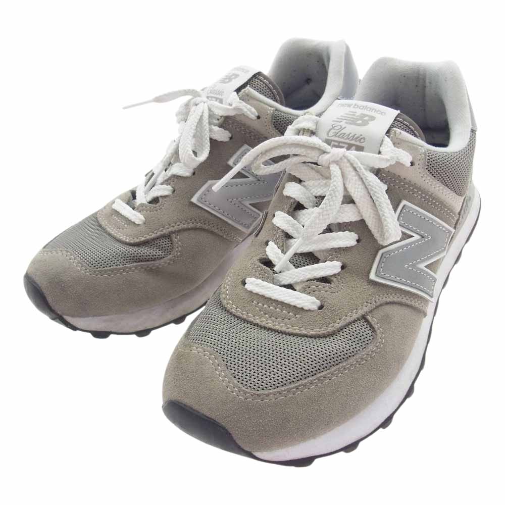 NEW BALANCE ニューバランス ML574EGG 574 スエード メッシュ スニーカー グレー系 25.5cm【中古】