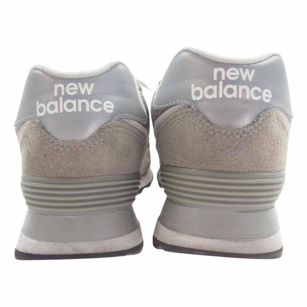 NEW BALANCE ニューバランス ML574EGG 574 スエード メッシュ スニーカー グレー系 25.5cm【中古】