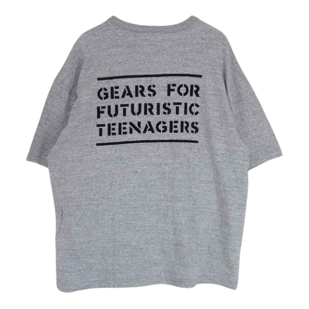 HUMAN MADE ヒューマンメイド Dry Alls 1939 Tee フロッキープリント ロゴ 半袖 Tシャツ グレー系 2XL【中古】