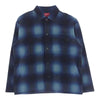Supreme シュプリーム 20AW Shadow Plaid Fleece Shirt シャドウ プラッド フリース シャツ ネイビー系 ブルー系 M【中古】