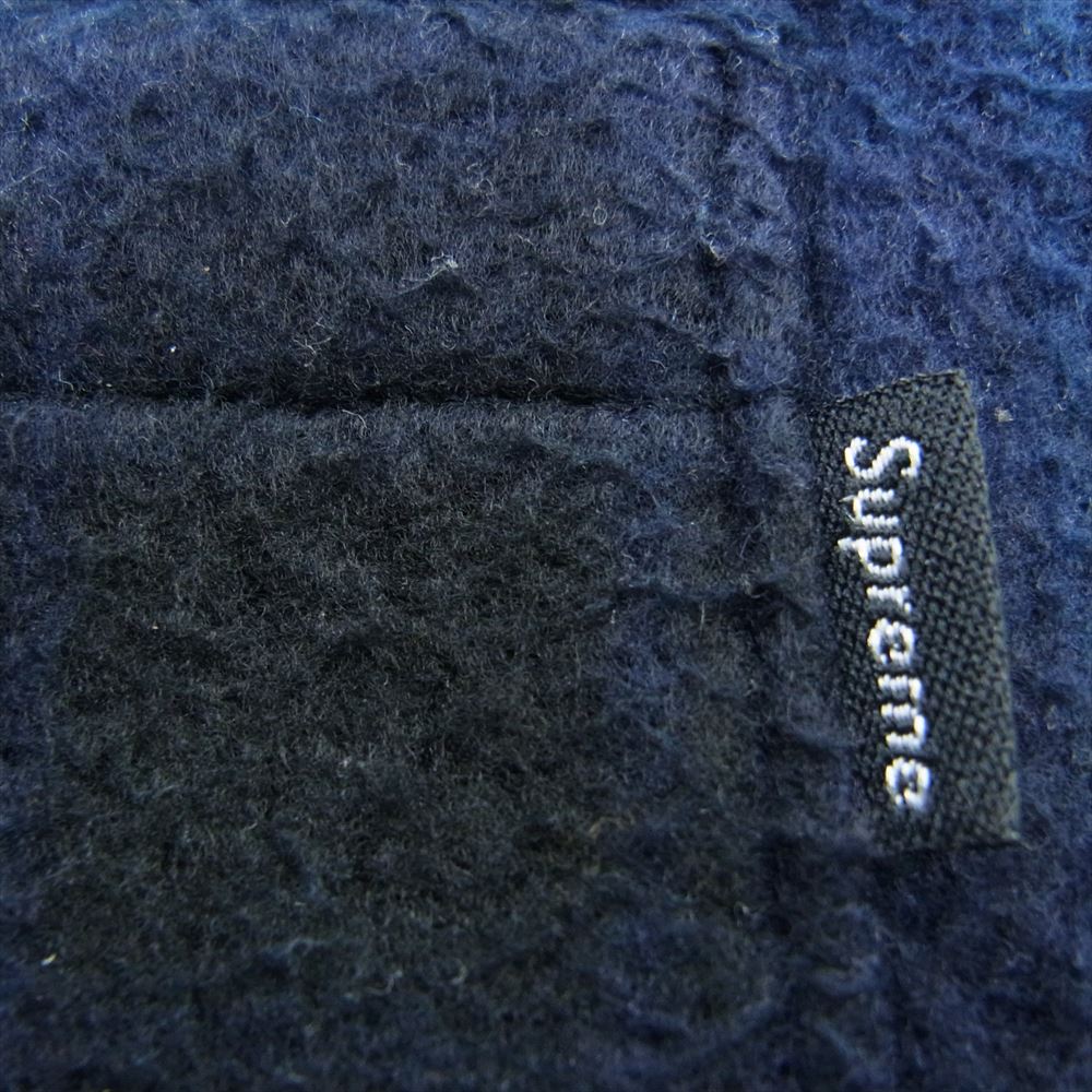 Supreme シュプリーム 20AW Shadow Plaid Fleece Shirt シャドウ プラッド フリース シャツ ネイビー系 ブルー系 M【中古】