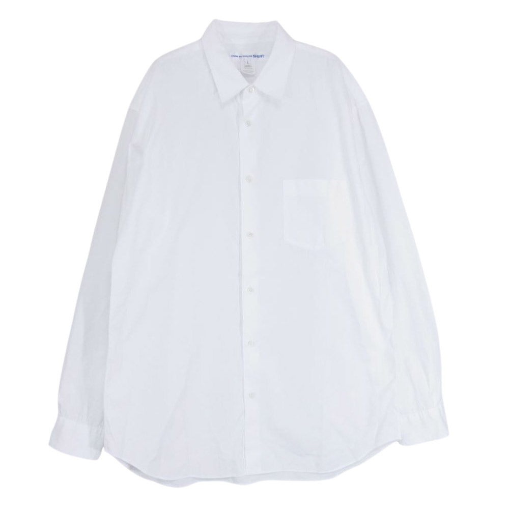 COMME des GARCONS コムデギャルソン CDGS2PL フランス製 FOREVER Narrow Classic Long Sleeve Shirt White コットン 長袖 シャツ ホワイト系 L【中古】
