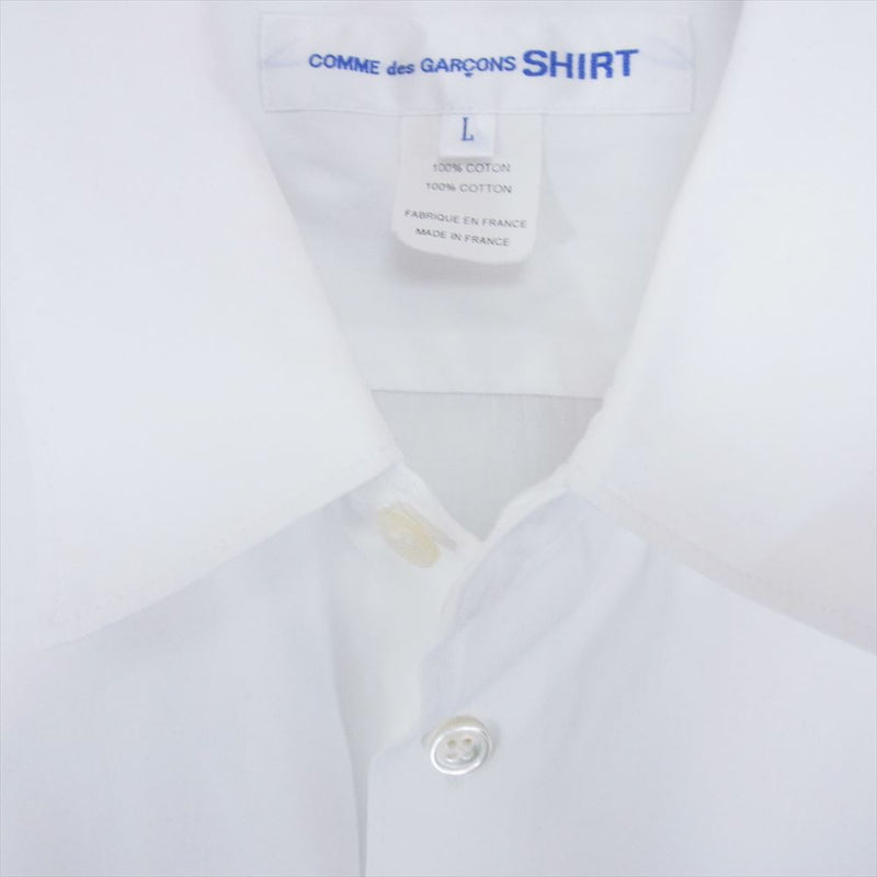 COMME des GARCONS コムデギャルソン CDGS2PL フランス製 FOREVER Narrow Classic Long Sleeve Shirt White コットン 長袖 シャツ ホワイト系 L【中古】