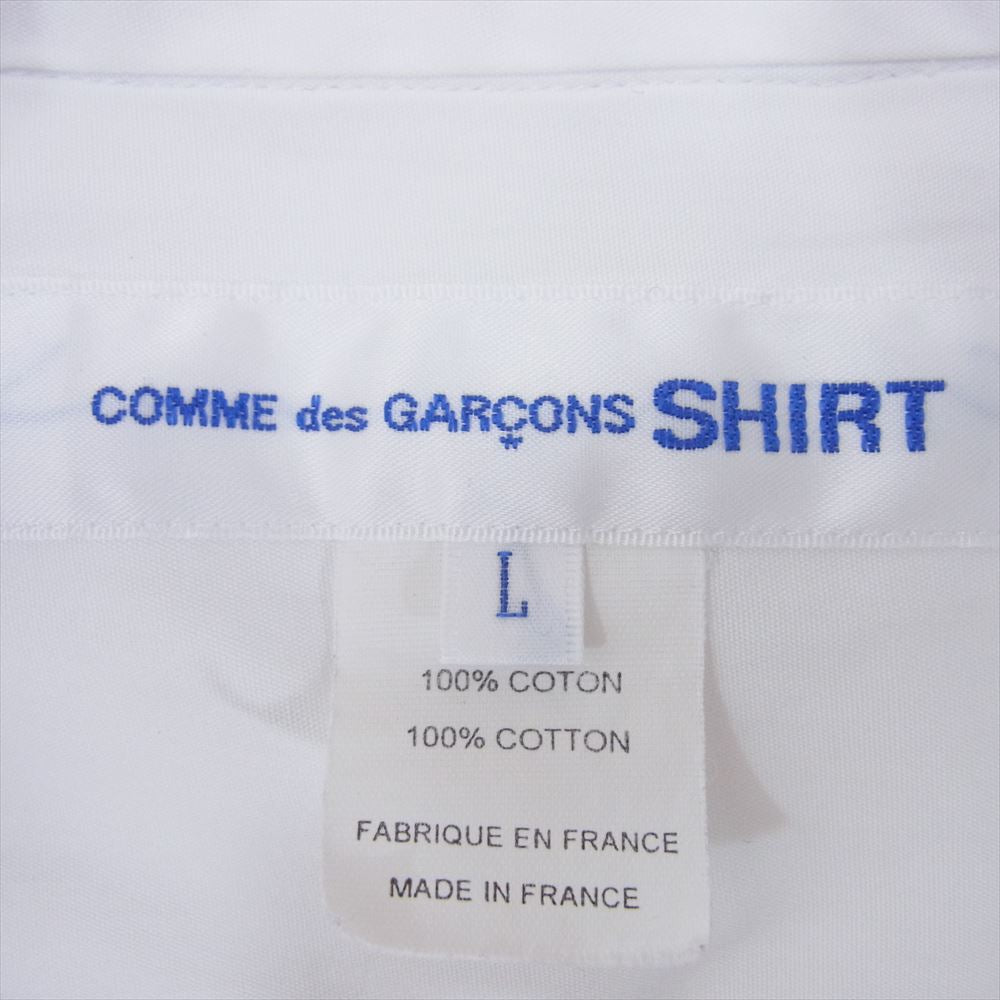 COMME des GARCONS コムデギャルソン CDGS2PL フランス製 FOREVER Narrow Classic Long Sleeve Shirt White コットン 長袖 シャツ ホワイト系 L【中古】