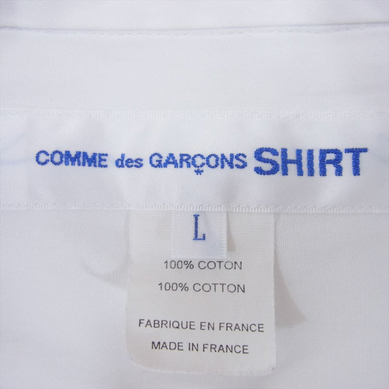 COMME des GARCONS コムデギャルソン CDGS2PL フランス製 FOREVER Narrow Classic Long Sleeve Shirt White コットン 長袖 シャツ ホワイト系 L【中古】