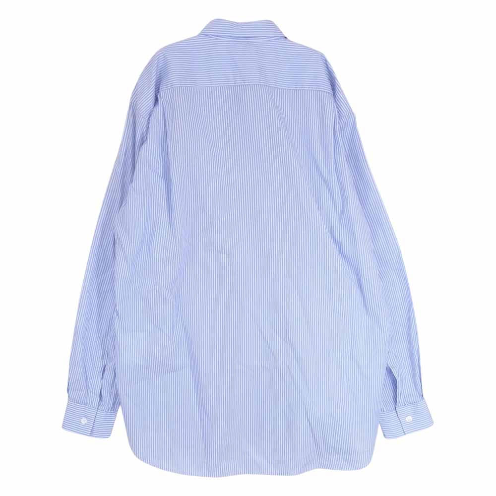 COMME des GARCONS コムデギャルソン CDGS2ST フランス製 FOREVER STRIPE POPLIN SHIRT NARROW CLASSIC STRIPE ストライプ コットン 長袖 シャツ ブルー系 L【美品】【中古】