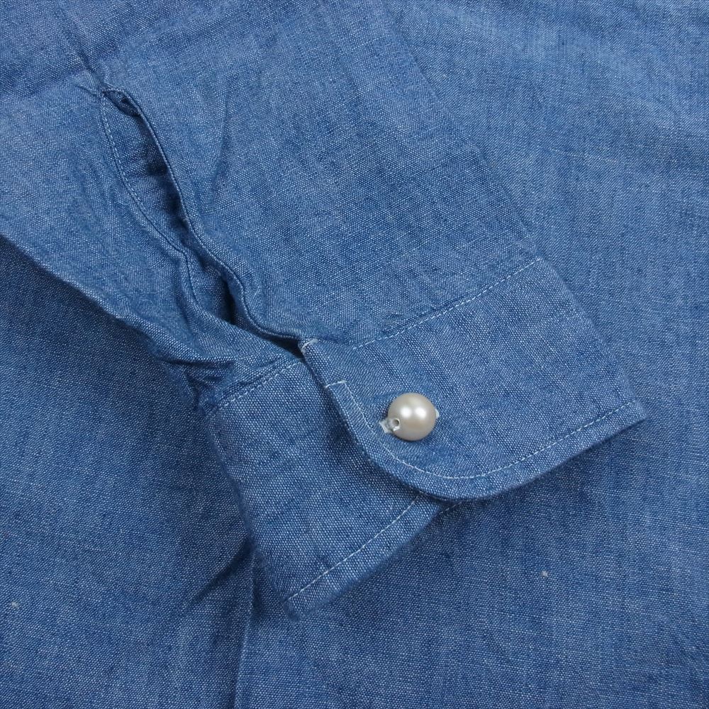 MADISON BLUE マディソンブルー 20SS MB999-5707 HAMPTON CHAMBRAY パールボタン シャンブレー 長袖 シャツ インディゴブルー系 S【中古】