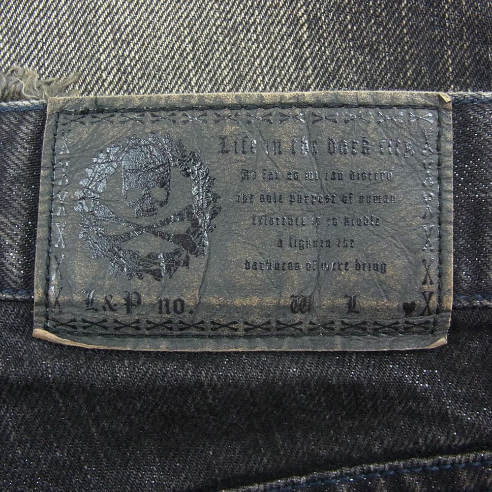 ROEN ロエン 81033010 スワロフスキースカル ダメージ デニム ショーツ パンツ ブラック系 28【中古】