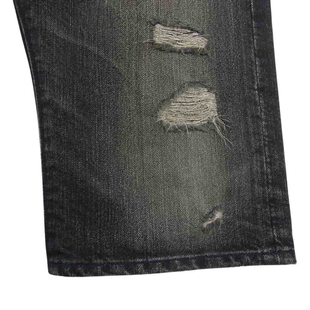 ROEN ロエン 81033010 スワロフスキースカル ダメージ デニム ショーツ パンツ ブラック系 28【中古】