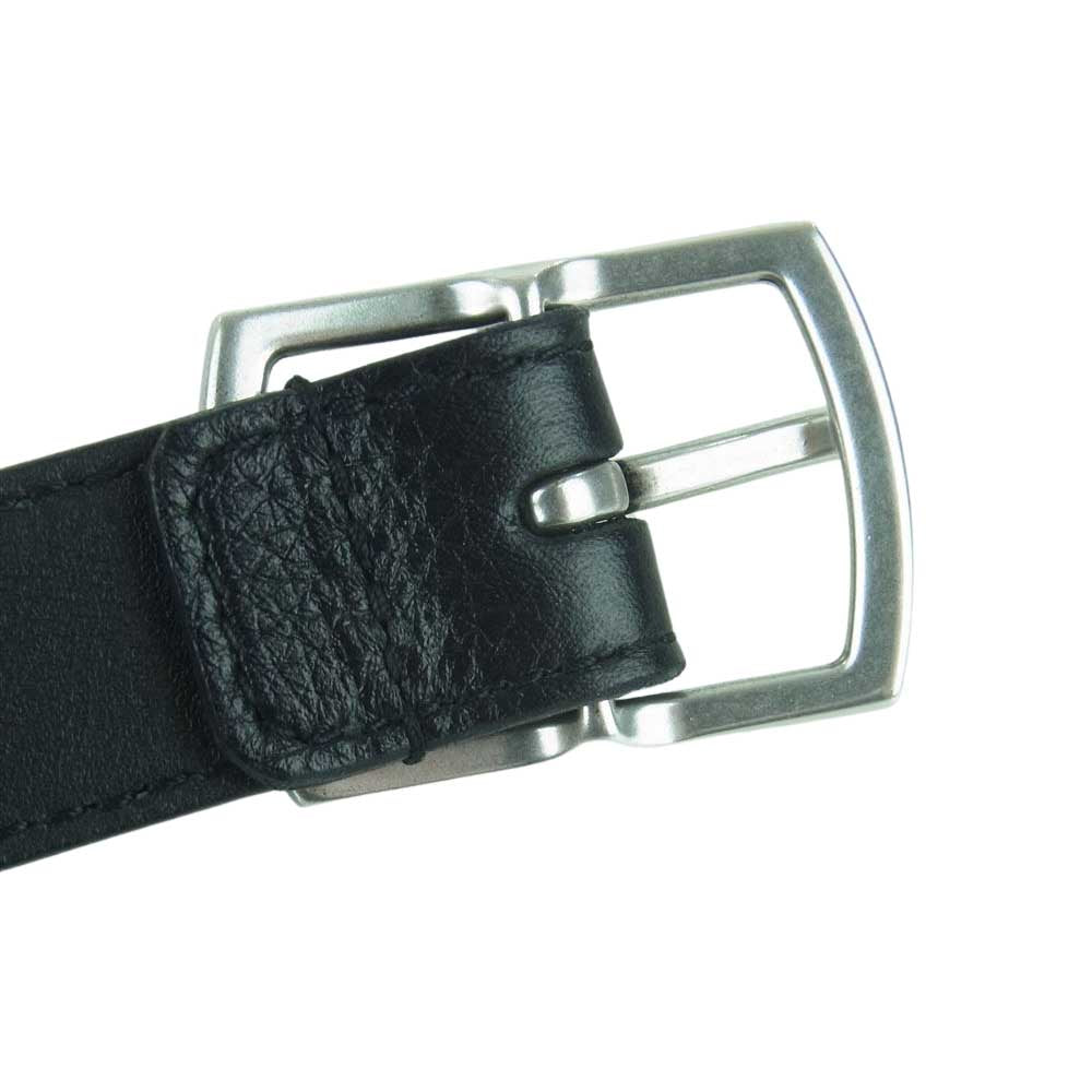 SAINT LAURENT サンローラン GRZ593332 75 0123 イタリア製 レザー ベルト ブラック系【中古】