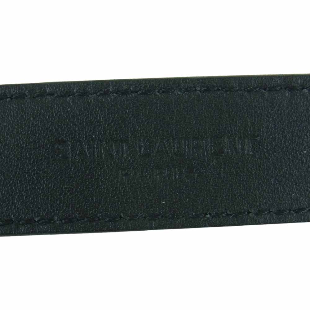 SAINT LAURENT サンローラン GRZ593332 75 0123 イタリア製 レザー ベルト ブラック系【中古】