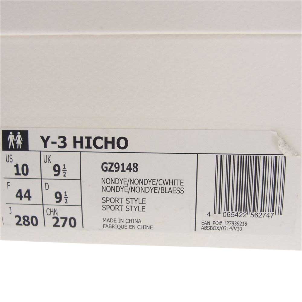 Y-3 Yohji Yamamoto ワイスリー ヨウジヤマモト GZ9148 HICHO ローカット スニーカー  ホワイト系 オフホワイト系 28cm【中古】