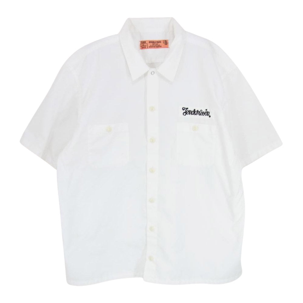 TENDERLOIN テンダーロイン T-WORK SHT S/S 半袖 ワーク シャツ  ホワイト系 XL【中古】