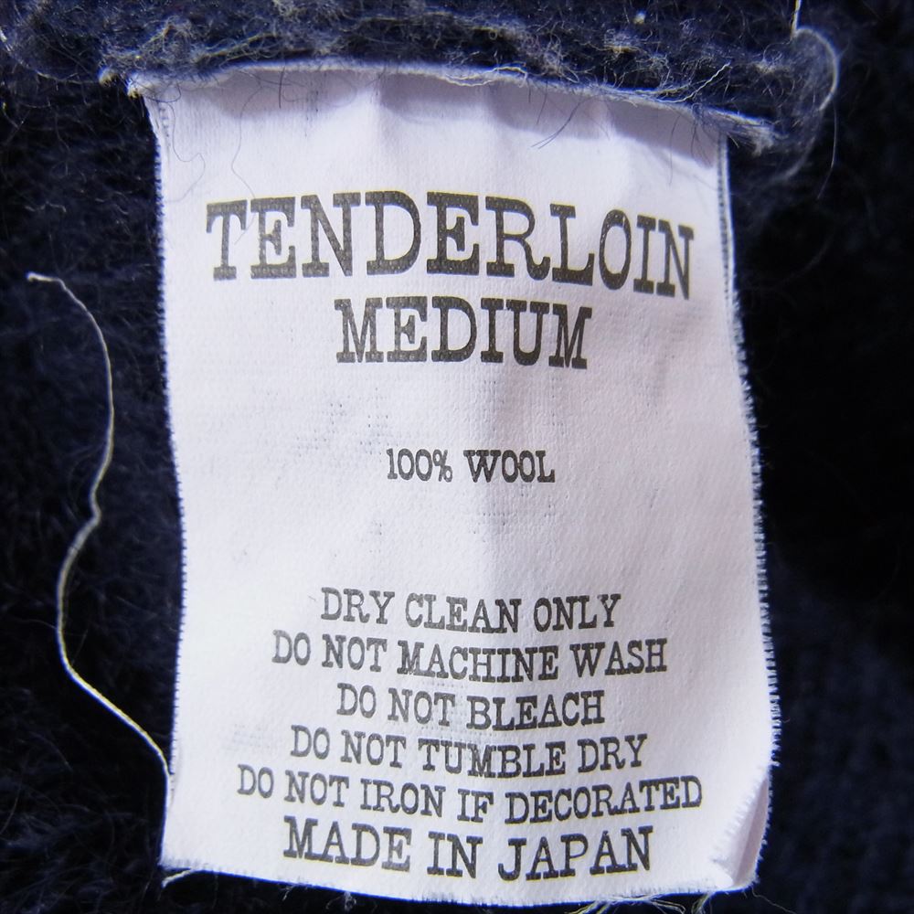 TENDERLOIN テンダーロイン T-MOHAIR CARDIGAN モヘア カーディガン ネイビー系 M【中古】