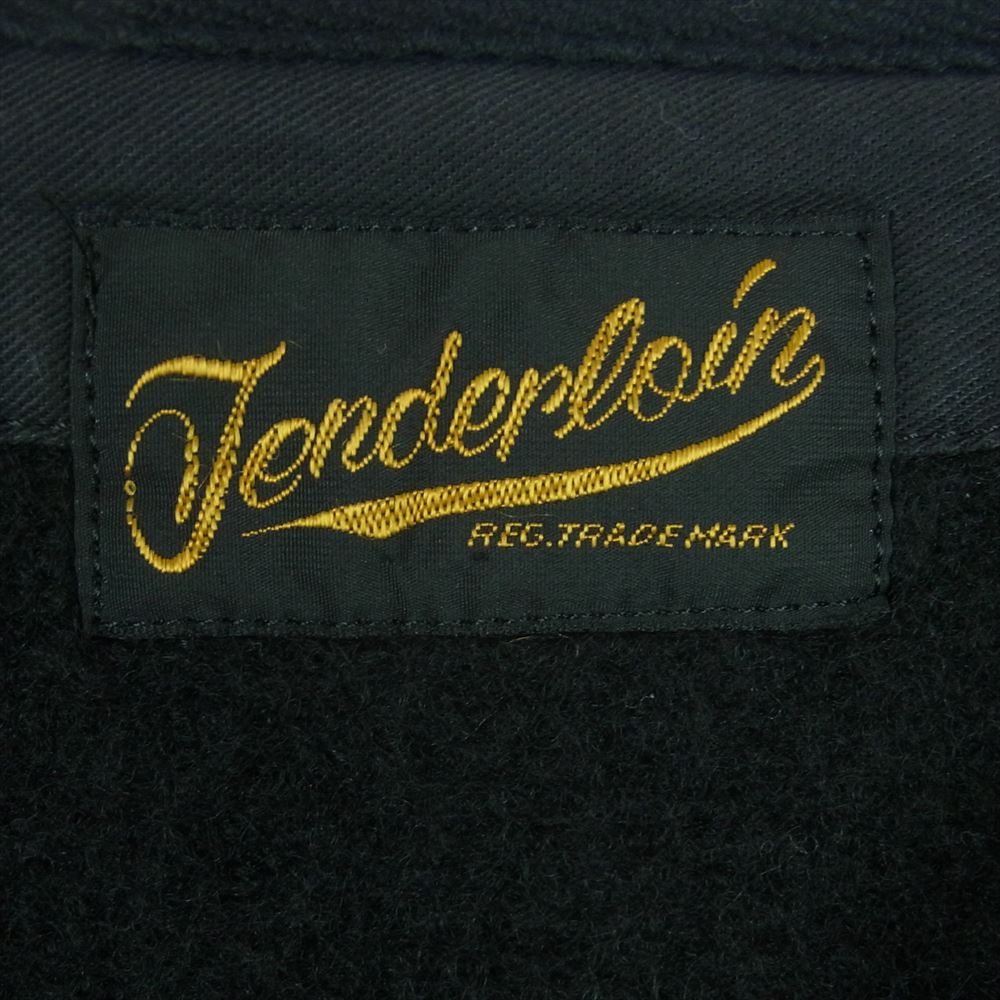 TENDERLOIN テンダーロイン T-BROWN BEACH ノーカラー ジャケット ウール コットン 日本製 ブラック系 ベージュ系 M【中古】