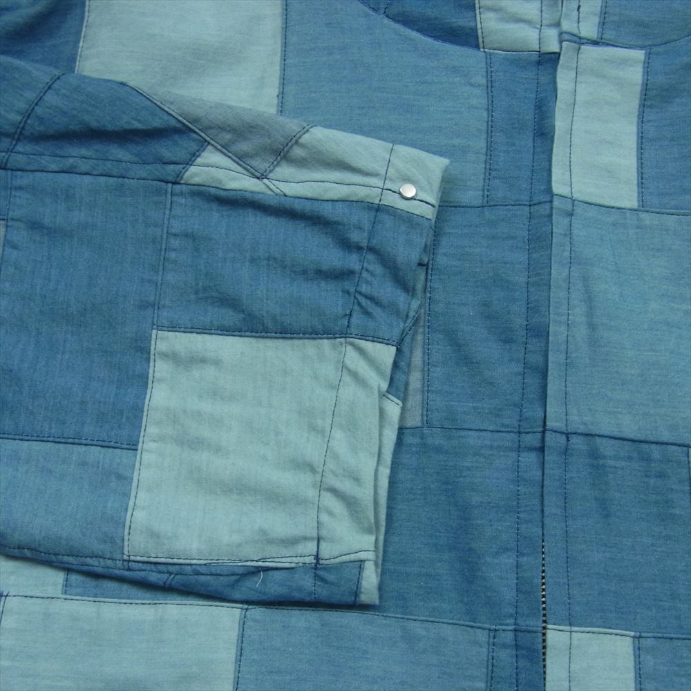 クオン 113JK040622 Denim Patchwork Kimono Sleeve Hooded Blouson デニム パッチワーク ジャケット パーカー インディゴブルー系 M【新古品】【未使用】【中古】
