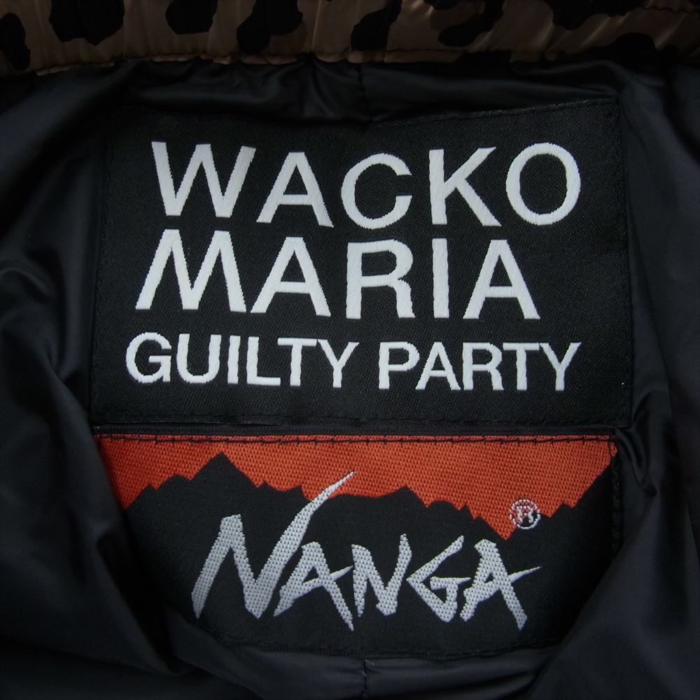 WACKO MARIA ワコマリア 22FW-WMO-NA06 NANGA ナンガ LEOPARD DOWN PANTS レオパード ダウンパンツ ベージュ系 M【新古品】【未使用】【中古】