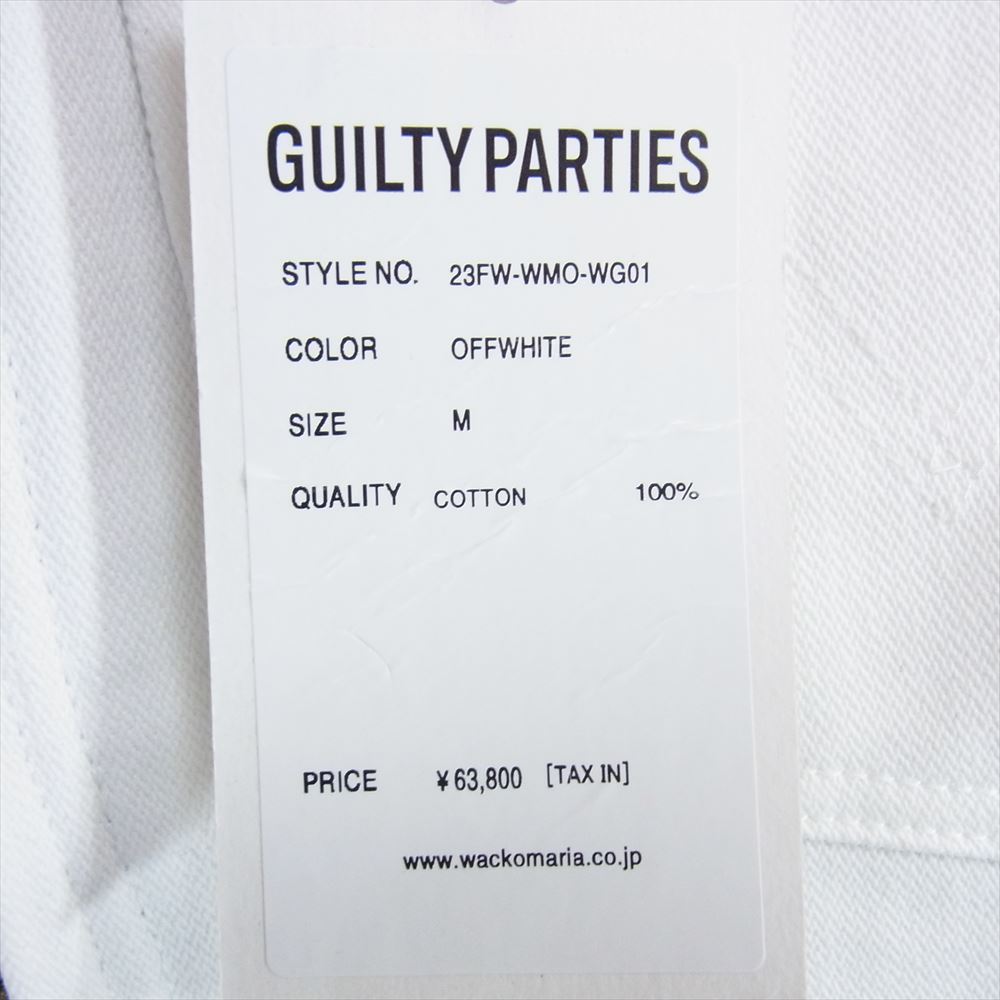 WACKO MARIA ワコマリア 23AW 23FW-WMO-WG01 WRANGLER ラングラー DENIM TRUCKER JACKET デニムトラッカージャケット ホワイト系 M【新古品】【未使用】【中古】