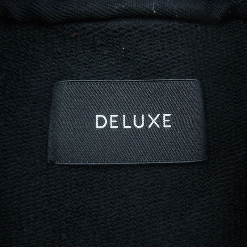 DELUXE デラックス IN-N-OUT CREW 刺繍 スウェット ブラック系 L【中古】
