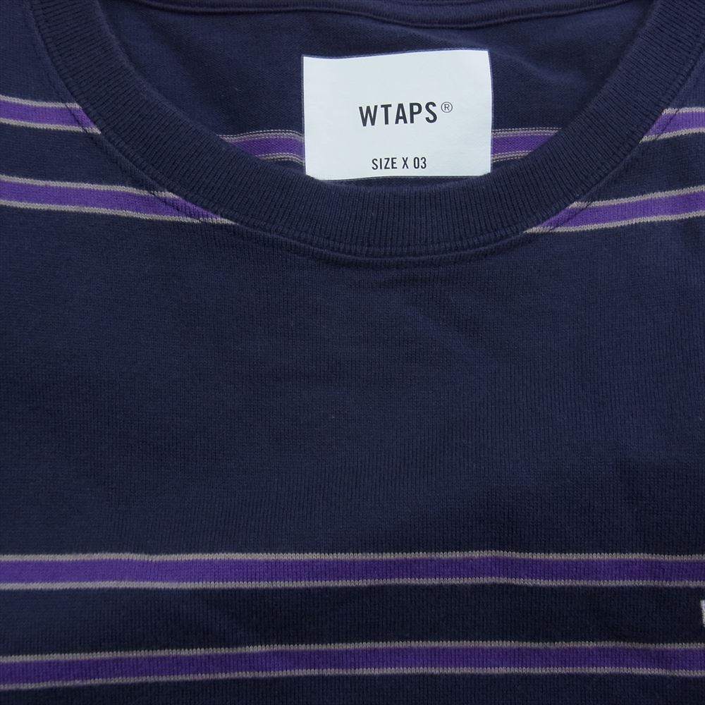 WTAPS ダブルタップス 21SS 211ATDT-CSM24 JAM 02 LS/COTTON ロングスリーブ  Tシャツ カットソー パープル系 03【中古】