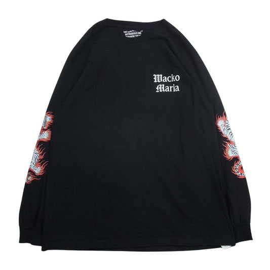 WACKO MARIA ワコマリア タイガープリント 長袖 Tシャツ カットソー  ブラック系 L【中古】