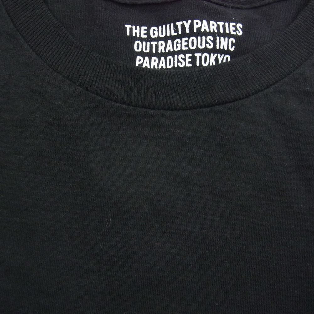 WACKO MARIA ワコマリア タイガープリント 長袖 Tシャツ カットソー  ブラック系 L【中古】